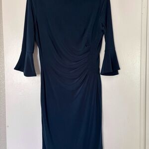 Anne Klein Dark Green Long Sleeve Dress Size 6